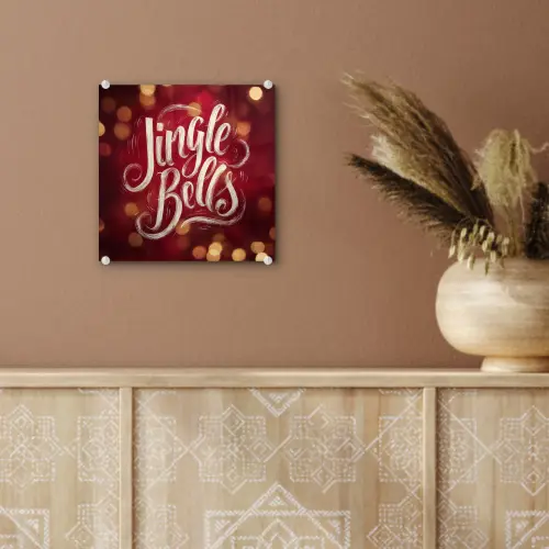 Jingle - Bells - Kerst - Rood plexiglas 5mm klein -sfeer5