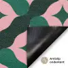 Groen - Roze - Retro - Sterren Deurmat klein 898 -antislip_NL