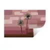 Illustratie - Bloemen - Vlakken - Abstract Muursticker klein -3d