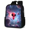 Rood Ruimtewezen in Kosmische Dans Rugzak - Zwart middel -schuin