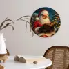 Kerstman - Kerst - Winter - Kerstboom Wandcirkel kunststof plaat 5mm dik klein -sfeer4