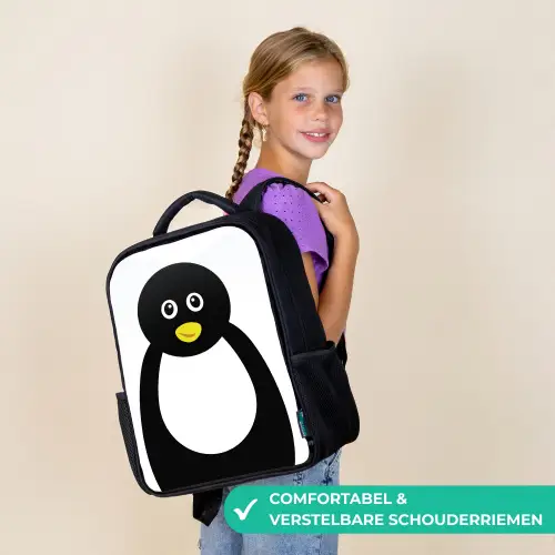 Dierenportret - Pinguïn - kinderen Rugzak - Zwart middel -sfeer6_NL