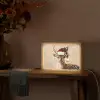 Kerst - Hert - Gewei - Rood Light Box met kabel (Tafellamp) klein -sfeer4