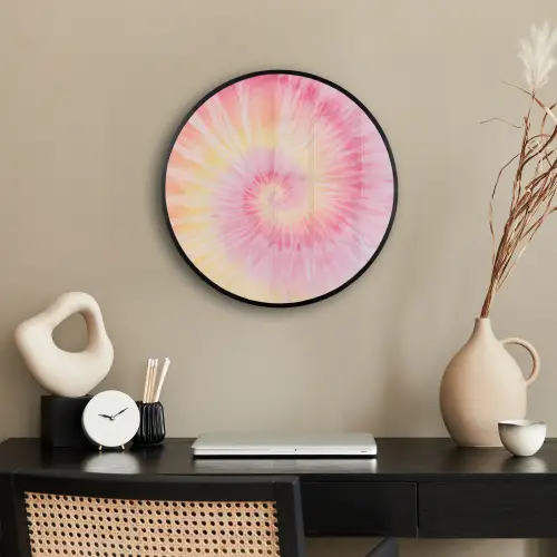 Patroon - Tie Dye - Pasteltinten - Roze Fotolijst rond zonder passe partout klein -sfeer1