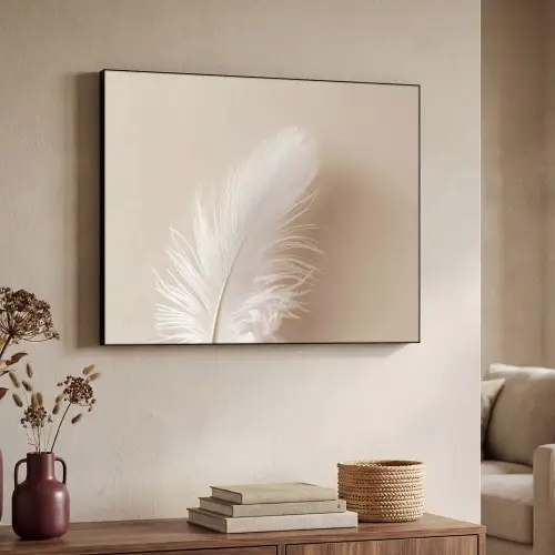 Veer - Minimalistisch - Roze Textielframe zwart klein -sfeer3