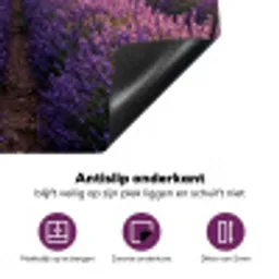 Landschap - Lavendelveld - Paars Inductie beschermer vinyl 3mm middel -zzzzzzz-cc-onderkant