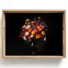Kleurrijk - Boeket - Vaas - Donkerbruin Dienblad Rechthoek middel -z3d_shopping
