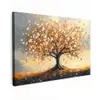 Herfst - Boom - Oranje - Bladeren - Levensboom - Abstract Tuinposter op houten frame 2 cm dik klein -3d