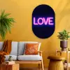 Neon - Love - Valentijn Wandcirkel Ovaal Glas middel -sfeer4