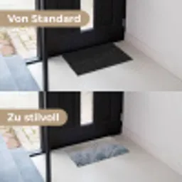 Rijp - Gras - Kristallen - Winter - Minimalistisch Deurmat klein -voor-na_DE