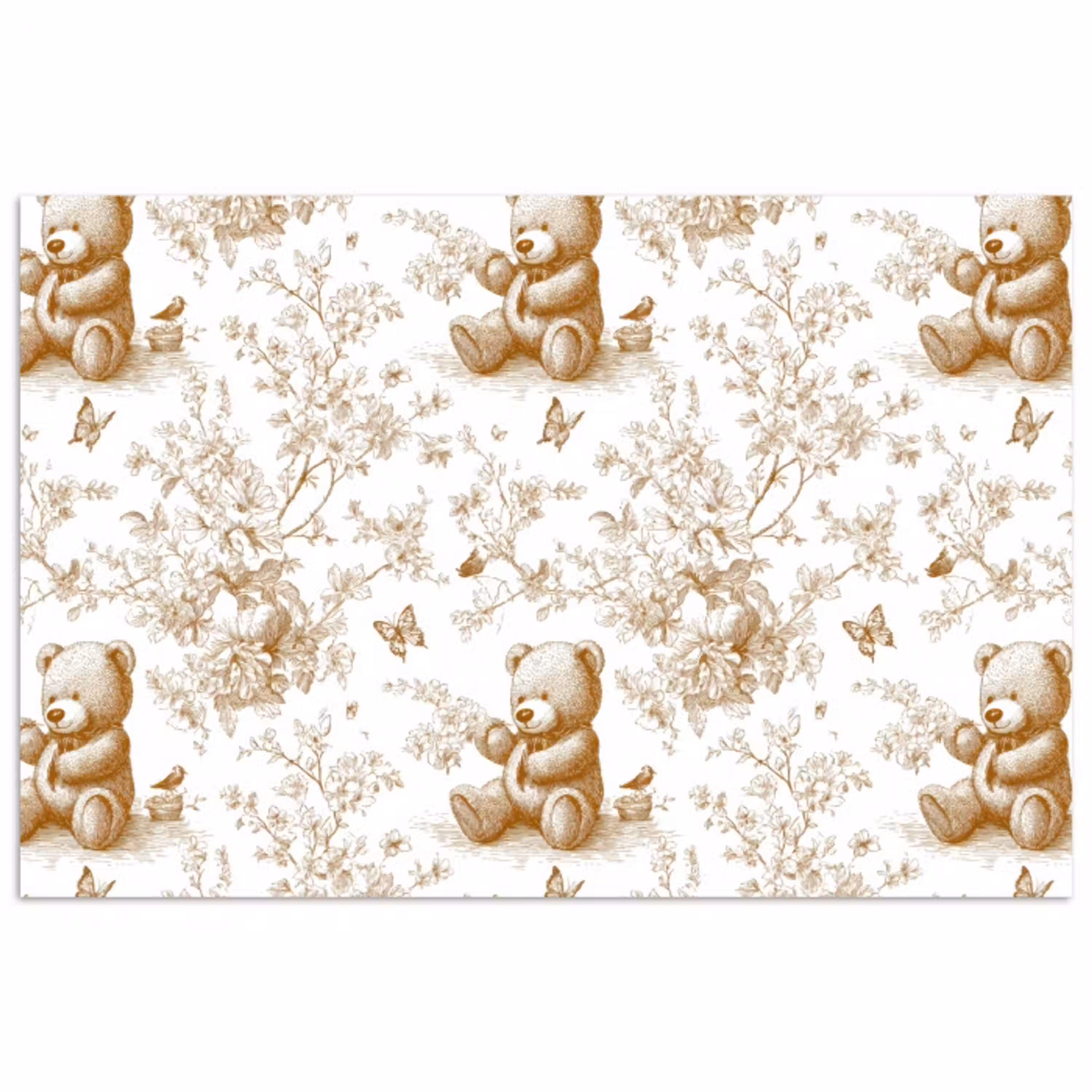 Beer - Tijdloos - Bruin poster papier klein 62 -3d
