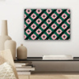 Groen - Roze - Retro - Sterren canvas 2cm klein 34 -sfeer6