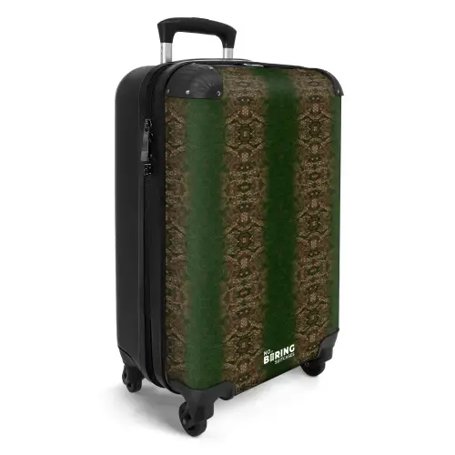 Donkerbruin slangenhuid met symmetrische schubstructuur NBS - Handbagage koffer - Volwassenen Unisex middel -productfoto_3d