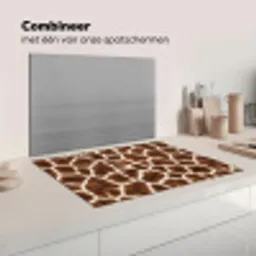 Giraf - Vacht - Klassiek - Bruin Inductie beschermer vinyl 3mm klein -wsfeer7_website