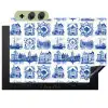 Huizen - Schepen - Blauw Inductie beschemer met haakjes klein 777 -3d