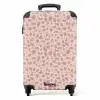 Luipaard patroon op poederroze NBS - Handbagage koffer - Volwassenen Unisex middel -productfoto_recht