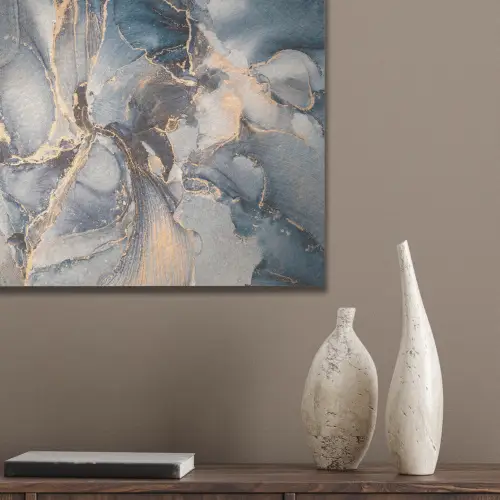 Marmer - Grijs - Blauw - Luxe - Goud PET vilt klein -sfeer6_closeup