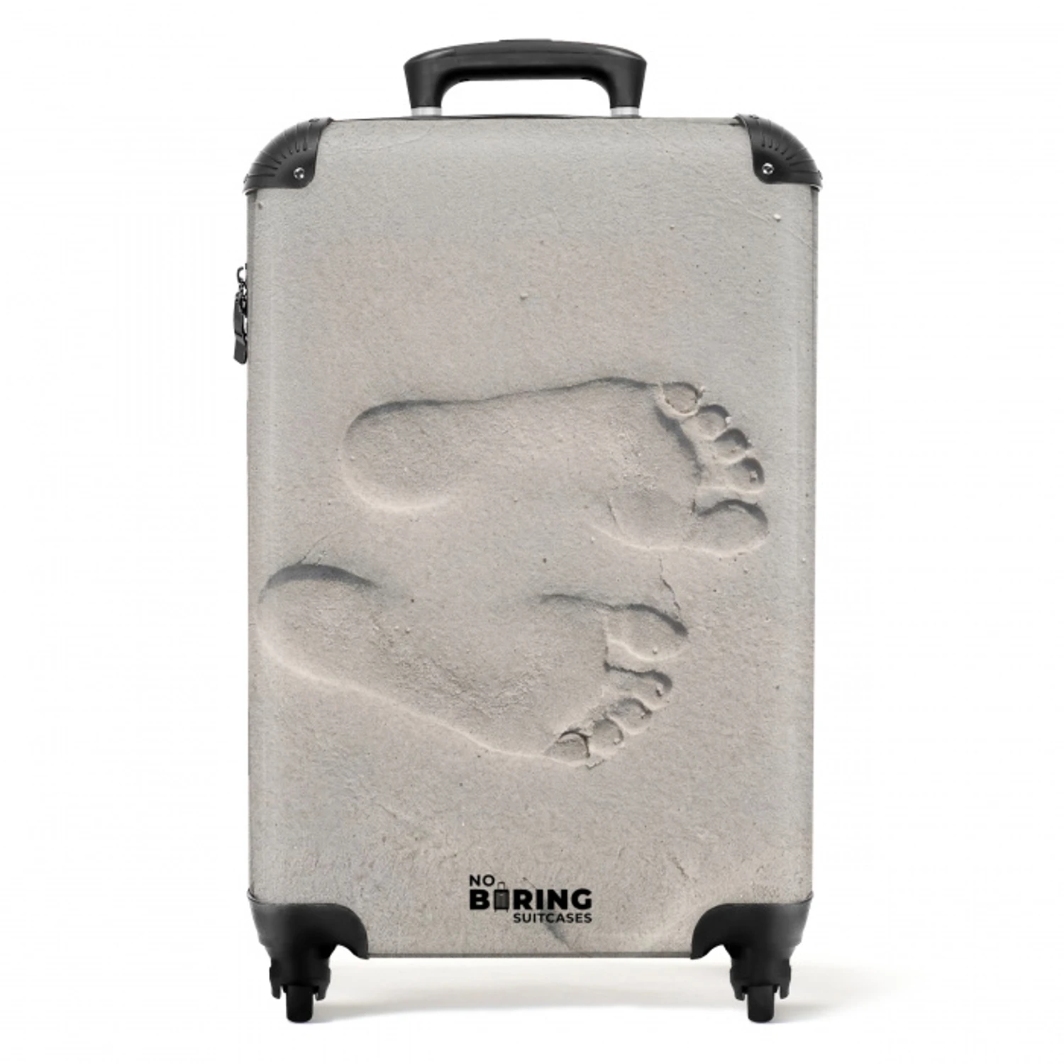 Voeten - Afdrukken - Zand NBS - Handbagage koffer - Volwassenen Unisex middel -productfoto_recht