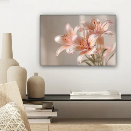 Lelies - Meeldraden - Roze - Wazig canvas 2cm klein -sfeer6