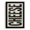 Kaas - Decoratie - Beige - Cheese fotolijst zwart zonder passe partout klein -3d