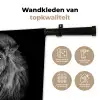 Leeuw - Ogen - Oranje - Zwart wit - Dieren - Portret Wandkleed katoen klein -sfeer2