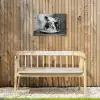 Varken - Schattig - Spaghetti - Zwart wit - Dier Tuinposter op houten frame 2 cm dik klein -sfeer4