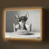 Chihuahua - Hond - Zonnebril - Humoristisch - Zwart - Wit - Spaghetti Light Box met batterij (Wandlamp) middel -z3d_website