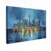 Skyline Toronto - Water - Stadslichten - Toren Tuinposter op houten frame 2 cm dik klein -3d