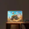 Monstertruck - Voetbal - Woestijn Light Box met batterij (Wandlamp kind) middel -sfeer1_kind