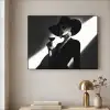 Vrouw - Wijn - Chic Textielframe zwart klein -sfeer2