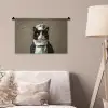 Kat - Kokskleding - Zwart - Wit Wandkleed katoen klein -sfeer4