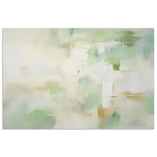 Abstract - Kunst - Wit - Groen - Modern poster papier klein -3d
