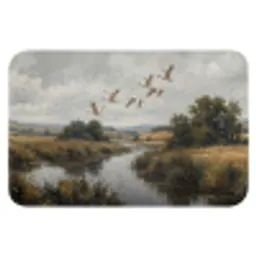 Eenden - Rivier - Landschap - Vlucht - Nostalgisch Badmat klein -3d