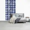 Borden - Floraal - Blauw fotobehang vinyl groot 64 -slaapkamer