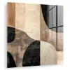 Abstract - Vlakken - Zwart - Rond plexiglas 5mm klein -zzzproduct_nieuw