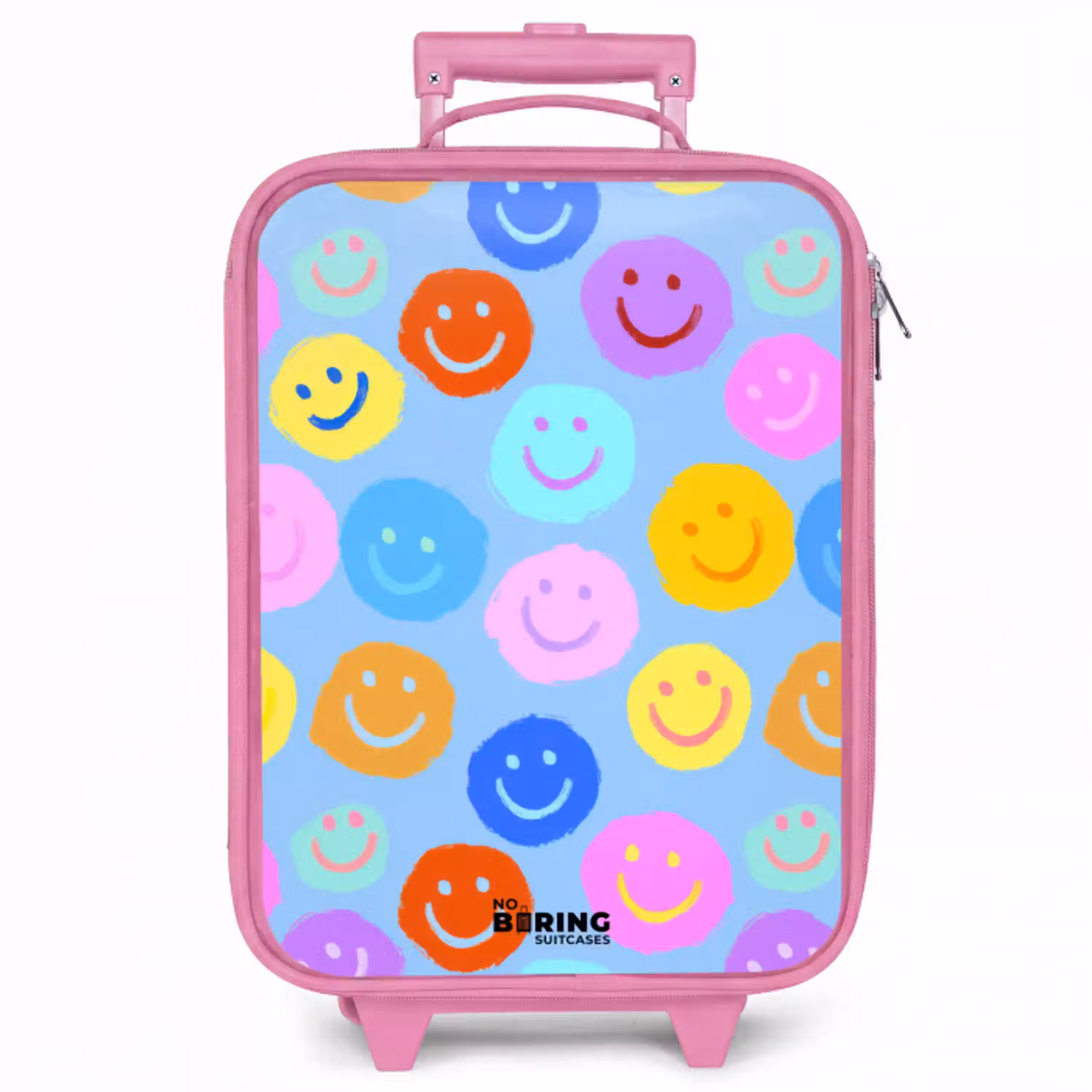 Vrolijk patroon van smileys Kinderkoffer - Roze klein -zzz_website3d