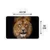Leeuw - Portret - Zwart - Dieren Placemat vinyl groot -specs