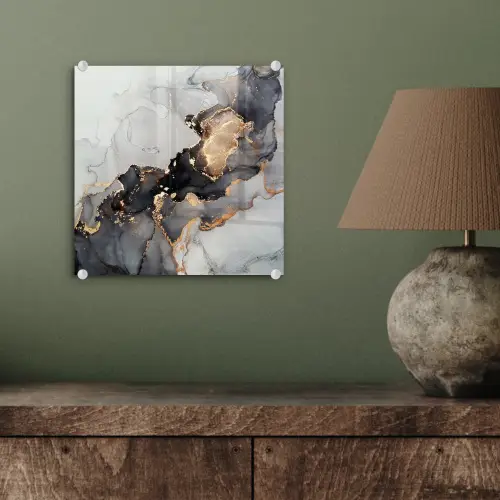 Zwart - Marmer - Luxe - Goud plexiglas 5mm klein -sfeer3