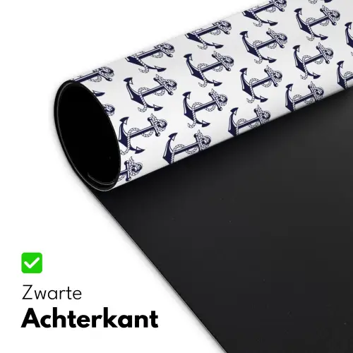 Oceaan - Anker - Blauw - Wit Muismat XXL klein 681 -sfeer2