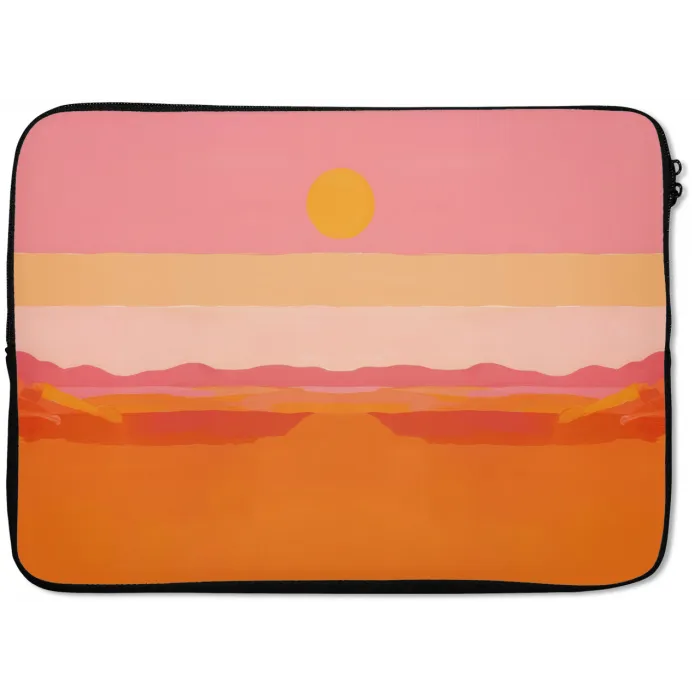 Zon - Abstract - Landschap - Oranje laptophoes neopreen klein -zkaufland3dotto