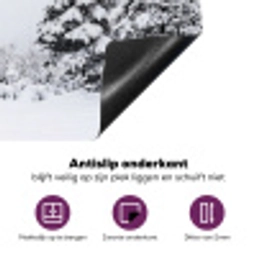 Fijnsparren - Sneeuw - Winter - Landschap - Stilte Inductie beschermer vinyl 3mm klein -zzzzzzz-cc-onderkant