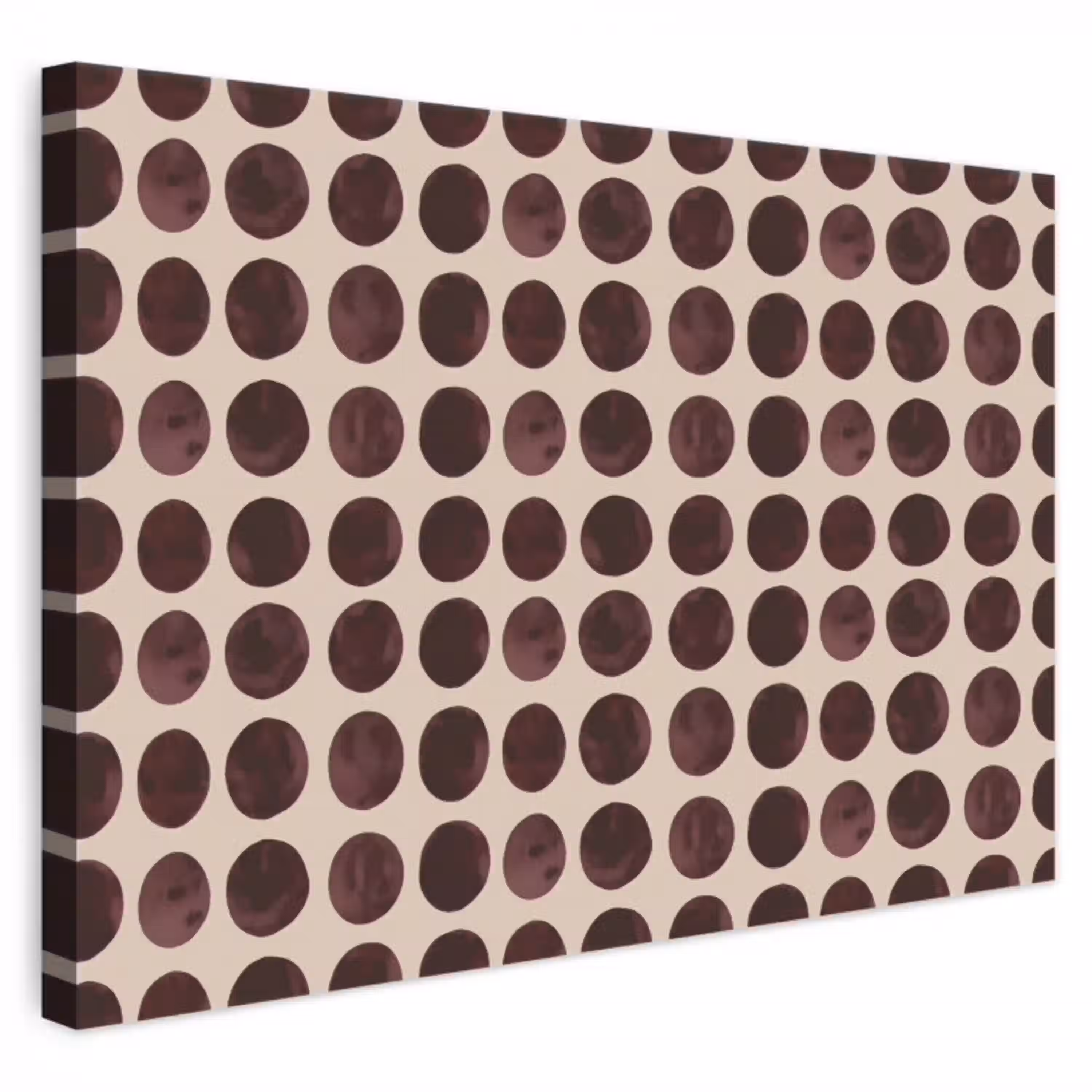 Stippen - Patroon - Bruin canvas 2cm klein 34 -3d