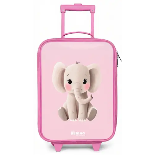 Olifant - Baby - Blosjes - Illustratie Kinderkoffer - Roze klein -zz3dotto