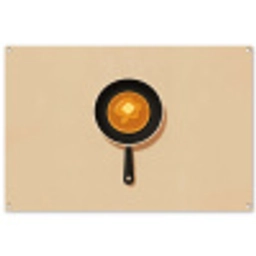 Pannenkoek - Koekenpan - Boter - Minimalistisch tuinposter los doek groot -3d