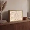 Geometrisch - Patroon - Beige Light Box met batterij (Wandlamp) middel 907 -sfeer2