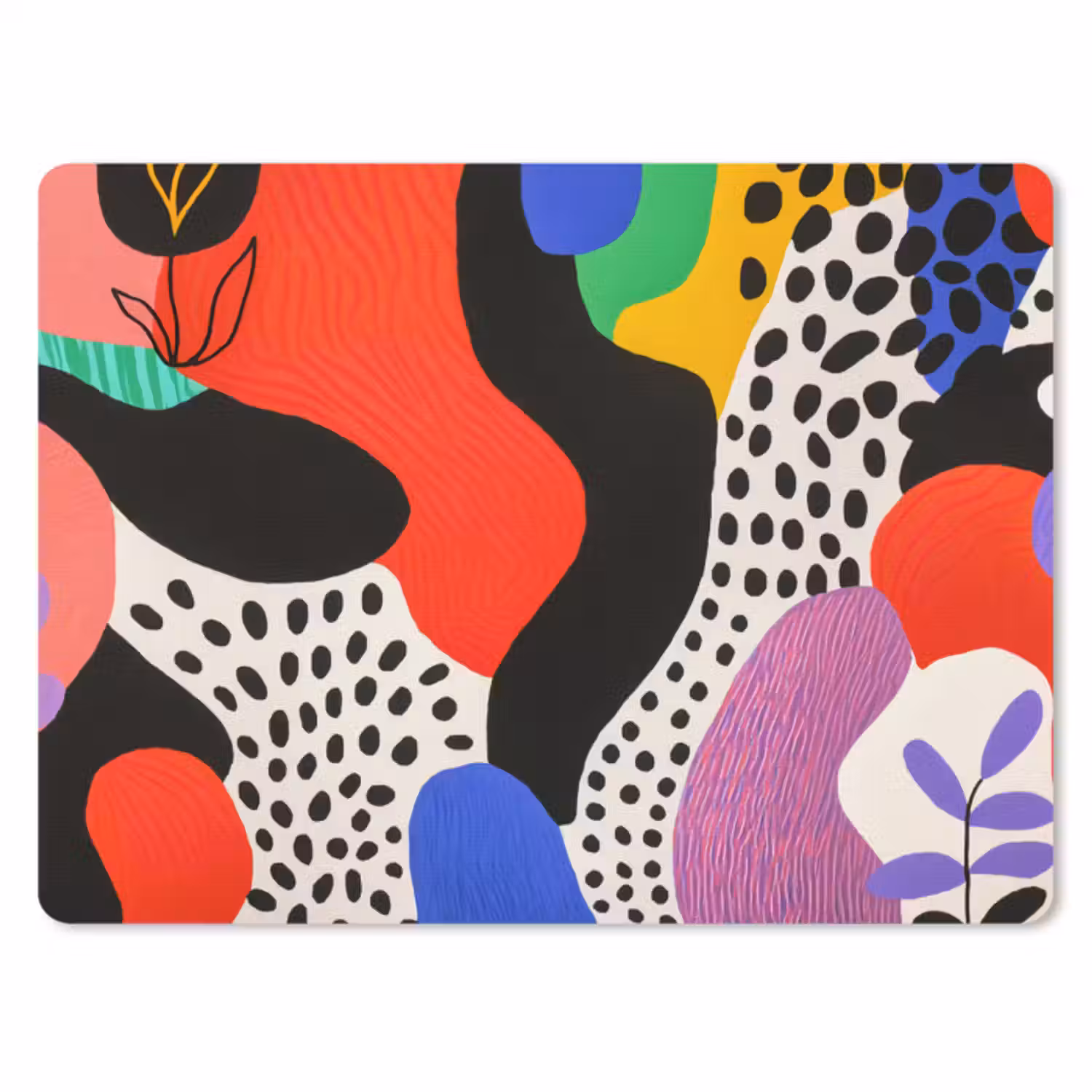 Muismat - Abstract - Vormen - Kleuren - Stippen