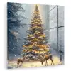 Kerstlicht - Woud - Hert - Donker plexiglas 5mm klein -zzzproduct_nieuw