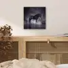 Paard - Magisch - Zwart aluminium wit klein -sfeer3