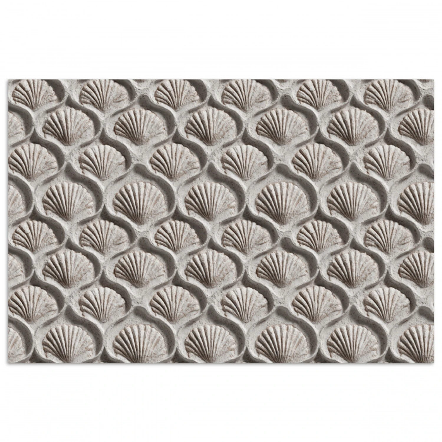 Zand - Schelpenvorm - Grijs poster papier klein 62 -3d