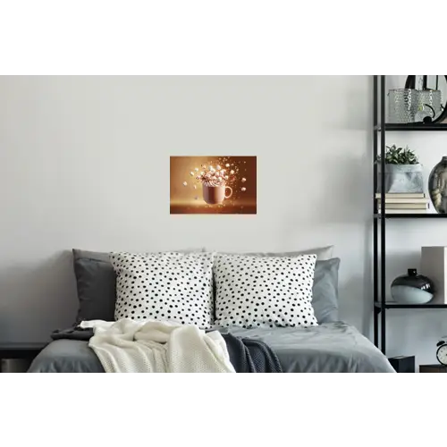 Chocomelk - Drinken - Warm - Bruin Muursticker klein -slaapkamer